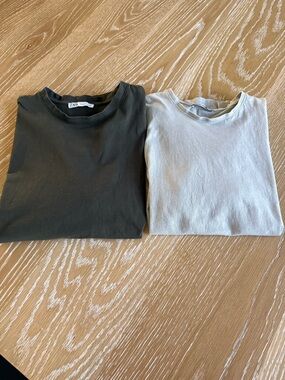 2 Zara Crew Neck Tee -